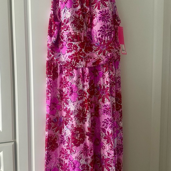 Lilly Pulitzer Dresses & Skirts - NWTLilly Pulitzer Wyota Halter Maxi Dress–Pink Floral-Beach Vacation Resort Wear